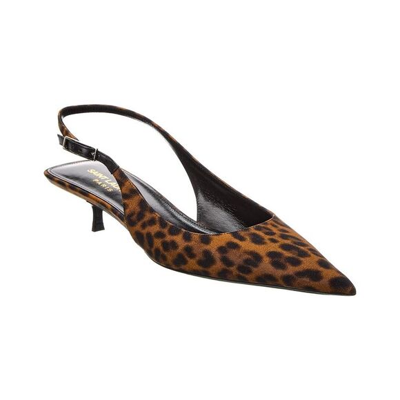 Saint Laurent Quarida 30 Grosgrain Slingback Pump - Picture 1 of 5